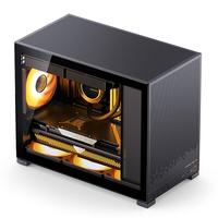 乔思伯（JONSBO）D32 STD标准版黑色 MATX桌面小机箱(侧透/支持背插MATX主板/ATX电源/240冷排位) D32标准版黑MATX