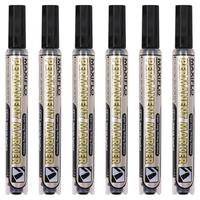 Pentel 派通 NLF50 圆头油性记号笔 黑色 6支装