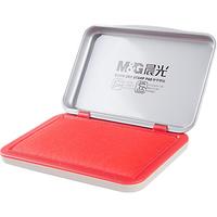 M&G 晨光 AYZ97517 方形金属秒干印台 120*80mm 中号款 红色 单个装