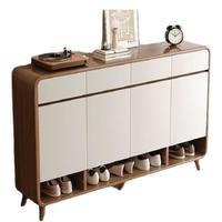 实采（SHICY） 大容量实木鞋柜门口家用入户门楼道玄关柜一体收纳储物新款鞋架 120-32-112