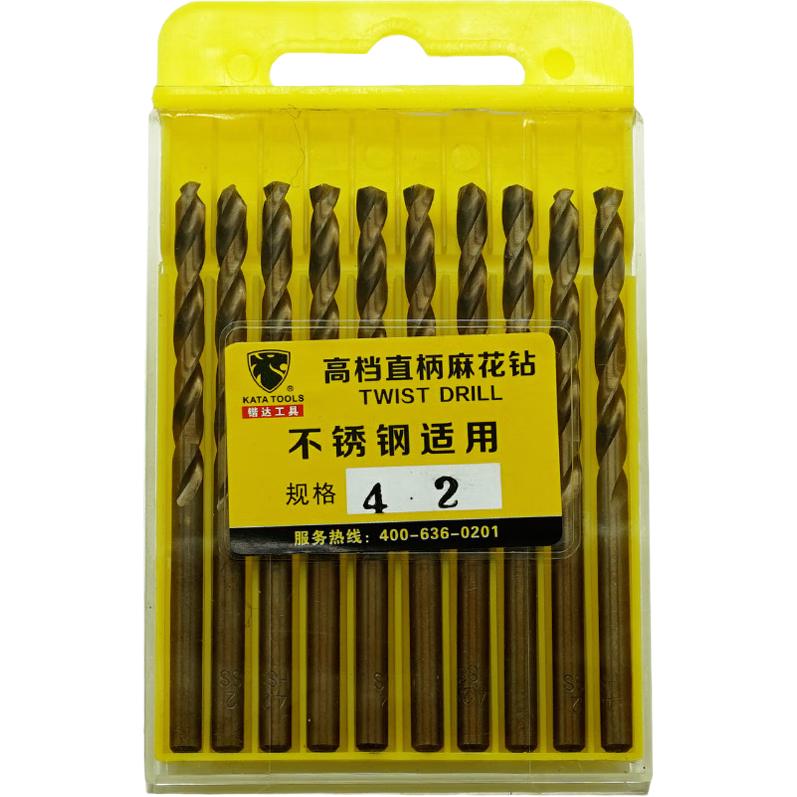KATA 锴达 KT71042 不锈钢麻花钻头 4.2mm 10支装