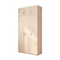 QuanU 全友 106302-2JT-3MYG 三门衣柜+三门衣柜顶柜 原木色 120*58*259.6cm