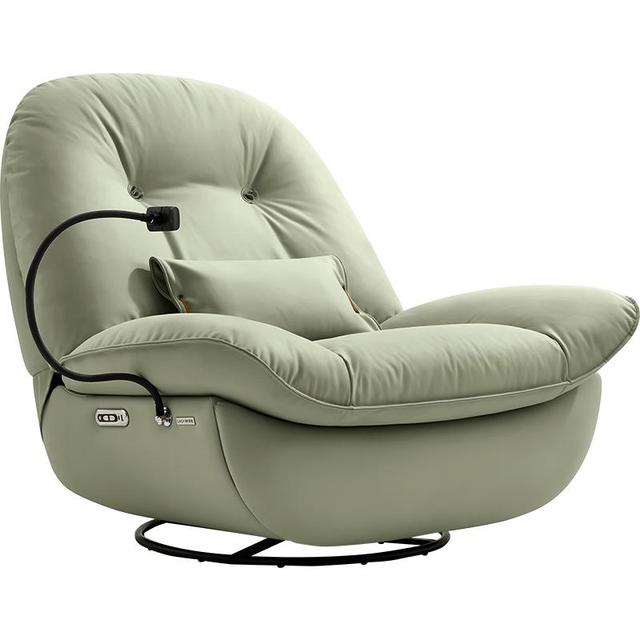 移动专享、移动端、大件超省：林氏家居 G085 休闲沙发 大单人位 桥下春波 电动款