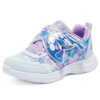Skechers斯凯奇闪灯鞋儿童休闲鞋2023新款梦幻蝴蝶秋季女童发光鞋303260L 浅蓝色/薰衣草色/LBLV 3