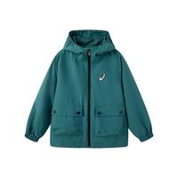 asics亚瑟士童装特氟龙三防面料儿童宽松梭织便服25年春季 绿色300 170