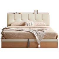 全友家居现代简约皮艺软包床1.8mx2m主卧室高箱收纳储物双人床129931 储物1.8m床+265K床垫