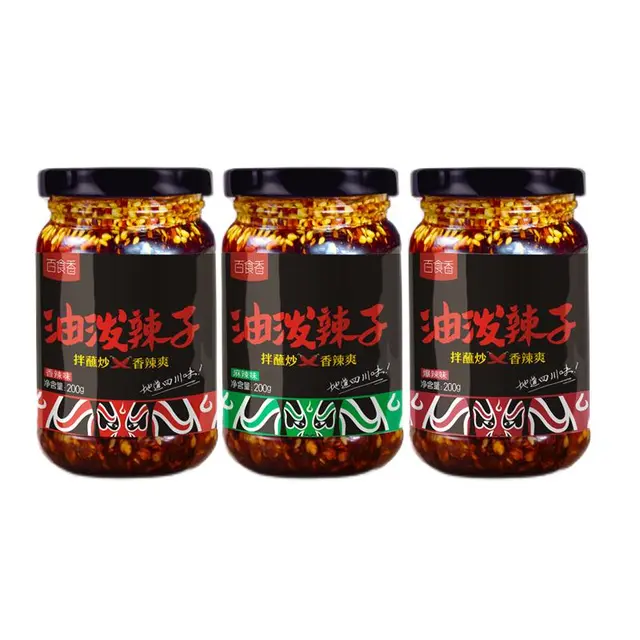 百食香 油泼辣子 香辣味 200g*2瓶