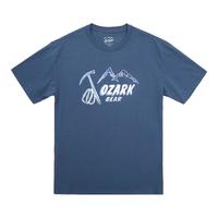 奥索卡 OZARK GEAR户外短袖T恤男2024夏季男女同款潮流简约印花透气棉T恤339066 芥蓝色-202 XL (180)