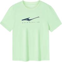 鸿星尔克儿童装男童速干短袖t恤夏季短T男生夏装运动半袖T恤 微光绿 165cm