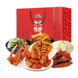 精武 荤素分享礼盒1100g 卤味鸭货零食大礼包休闲办公室解馋武汉风味 荤素分享礼盒 1100g