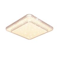 美的（Midea）LED吸顶灯轻奢客厅大灯满天星水晶灯饰卧室餐厅灯全光谱护眼RA98 【48W方灯】三色调光 【48W方灯】三段调光