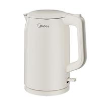 美的 Midea电水壶 烧水壶 双层防烫 家用热水壶 1.7L大容量 304不锈钢无缝内胆 电热水壶 开水壶 S17H45