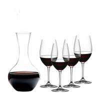 醴铎RIEDEL奥地利RIEDEL西拉醒酒器+红酒杯4套装礼盒德国 西拉醒酒器+accanto4支