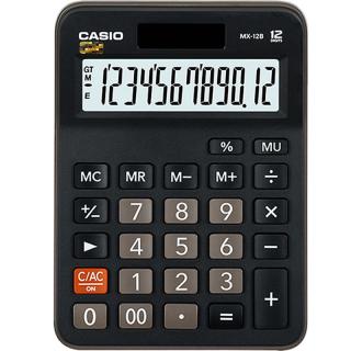 CASIO MX-12B 台式计算器 双电源款 黑色