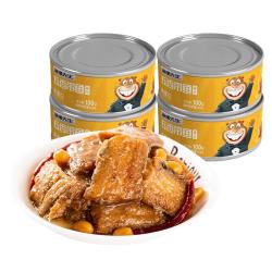 海狸先生 带鱼罐头五香灌装100g*4罐即食刀鱼海洋零食方便速食海鲜水产