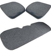 车优友 汽车坐垫 四季通用布艺座垫 舒适荞麦壳透气坐垫 时尚灰-前座2片+后座1片 本款适合99%车型-下单备注