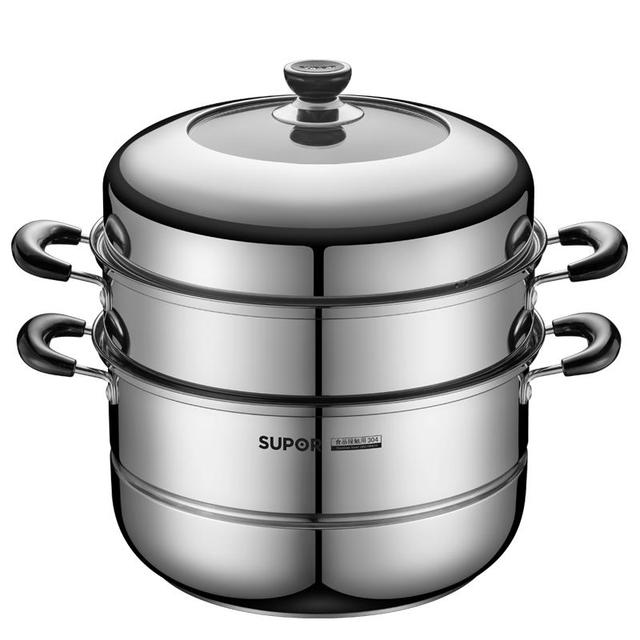 苏泊尔 EZ28BS04 不锈钢蒸锅 28cm 适合2-3人