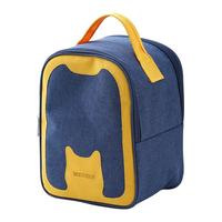 沃德百惠（WORTHBUY）防漏饭盒可微波炉加热日式便当盒便携外带小汤碗餐盒 卡其饭盒+餐具+汤碗