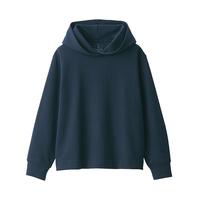 无印良品（無印良品 MUJI）男女通用紧密织毛圈套头卫衣BBQ09A3S 藏青色 M 