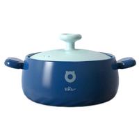 Bear 小熊 CP-G0026-P01 砂锅(20.5cm、2.5L、矿石、天蓝色)
