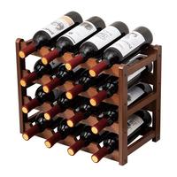 木马人酒架格子红酒架摆件放葡萄酒架子红酒格展示架家用客厅摆设装饰品 二层8瓶（纯竹）