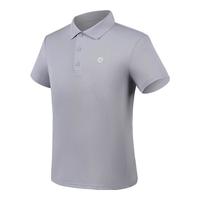 必迈 短袖运动t恤男女POLO衫翻领透气速干跑步上衣运动休闲户外短袖 云岚灰  L