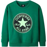Converse 匡威童装男女童保暖加绒圆领套头卫衣冬季儿童休闲上衣 群青绿 110 /52(4)