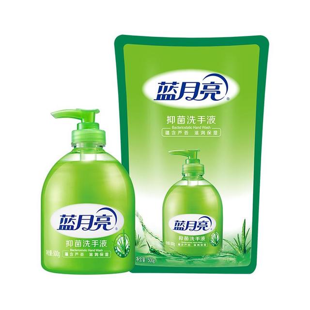 蓝月亮 芦荟抑菌洗手液 500g+补充装500g