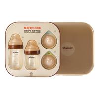 世喜 玻璃奶瓶礼盒婴儿0-6个月以上新生儿防胀气仿母乳奶嘴