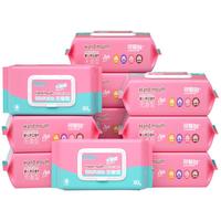 可爱多 婴儿木糖醇手口湿巾 无香型 80抽*10包