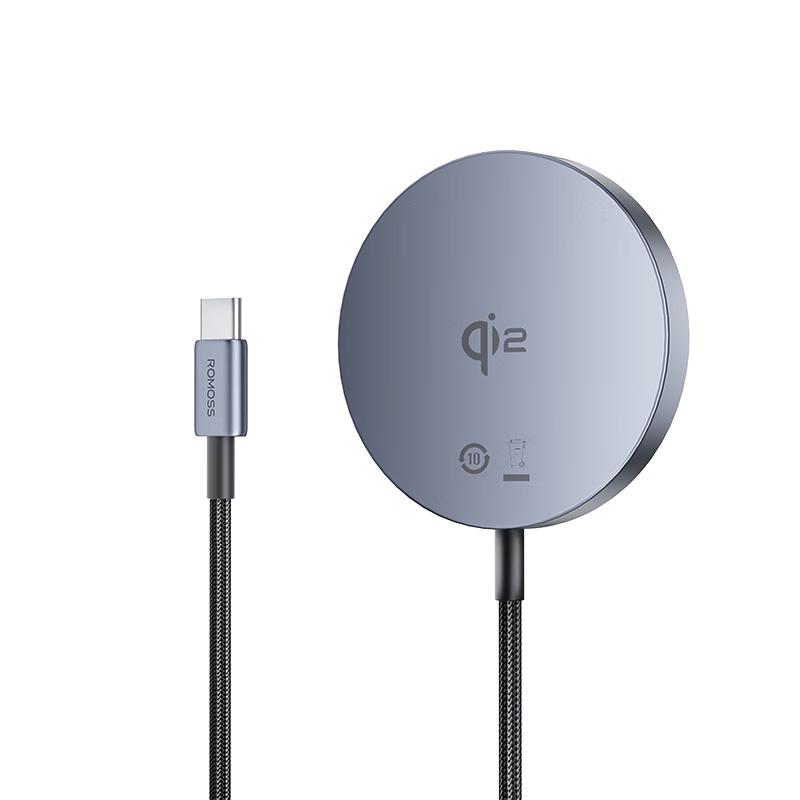 罗马仕Qi2认证苹果无线充电器 适用iPhone16/15ProMax真15W快充MagSafe磁吸苹果14/13/12耳机充电板 【Qi2认证】15W磁吸无线充