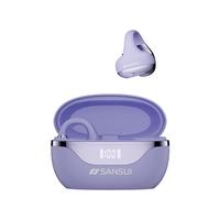 山水（SANSUI）W40 蓝牙耳机耳夹式骨传导耳机概念开放式无线运动 跑步通话降噪挂耳适用于华为小米苹果 紫