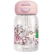 BABLOV儿童水杯女夏季高颜值便携塑料水壶可爱大容量运动吸管杯 糖果星球600ml一盖双饮口