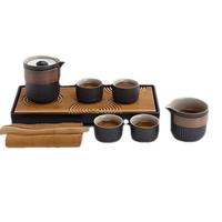 南山先生 禅风系列 枯山水 茶具套装 6件套+长方茶盘