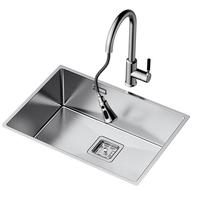 箭牌 ARROW AE557059G+AE4585 不锈钢水槽+精铜龙头 700*430*220mm