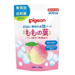 贝亲 温和保湿桃叶婴儿洗发沐浴露 日版 补充装 400ml