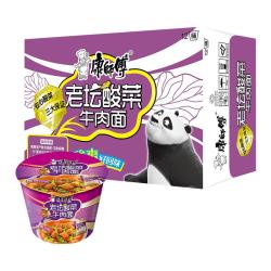 康师傅 老坛酸菜牛肉面 12桶