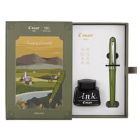 PILOT 百乐 钢笔 意式风情礼盒系列 FP-78G 蓝灰 F尖 墨水礼盒装