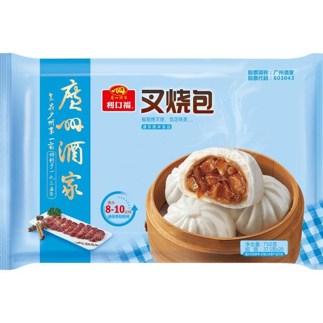 广州酒家 利口福 叉烧包 750g 20件 袋装