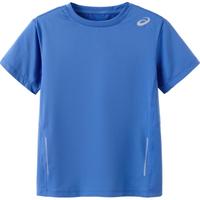 asics亚瑟士童装2024春夏季男女童吸湿速干柔软舒适弹力短袖T恤 0793深蓝 170cm