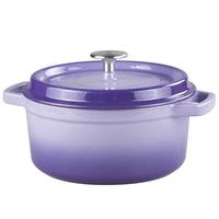 典匠 铸铁珐琅锅汤锅微压锅家用加厚日式搪瓷小炖锅不粘锅电磁炉通用 经典珐琅紫色渐变内白22cm