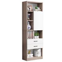 雅美乐 现代储物书架 橡木色+暖白色 60