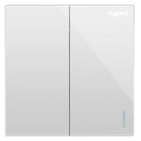 legrand 罗格朗 仕典系列 K8/32/1/2CE 双开单控开关 玉兰白