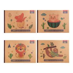 晨光 文具4本112张图画本a4牛皮纸儿童画画本空白涂画本美术本绘画本小学生幼儿园APYUW62S