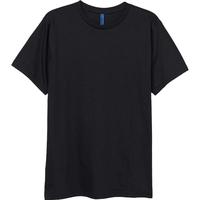 H&M男装女装T恤24夏季纯棉修身圆领男士短袖纯色打底衫0685816 黑色 170/92