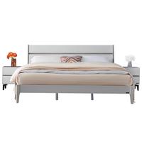 QuanU 全友 126101 简约实木床 双灰色 1.5m床