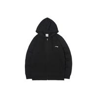 李宁 LI-NING卫衣男秋冬季运动外套训练系列抗菌休闲跑步宽松开衫款运动服 地表灰 L (175) 130-149斤