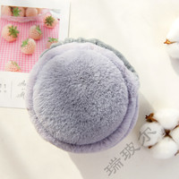 瑞玻尔 Ruiboer 耳罩保暖耳套冬天耳包冬季耳暖女儿童可爱耳朵护耳神器耳帽男耳捂 纯色汉堡-灰色