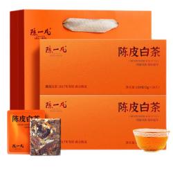 陈一凡 茶叶 陈皮白茶 新会陈皮福鼎白茶小茶饼干寿眉茶礼盒装300g