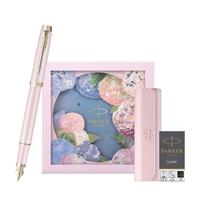 PARKER派克绣球花礼盒IM花艺系列墨水笔轻奢礼盒男士送女士创意颜值文具钢笔马卡龙莫兰迪 IM粉色幻想金夹墨水笔+绣球花艺礼盒